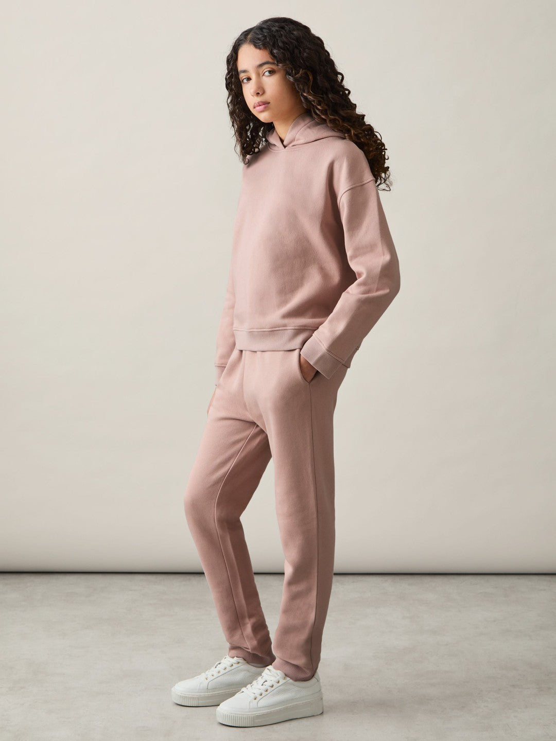 9-13 yrs Cotton-Blend Hoodie And Joggers Set Mink | Children & Baby