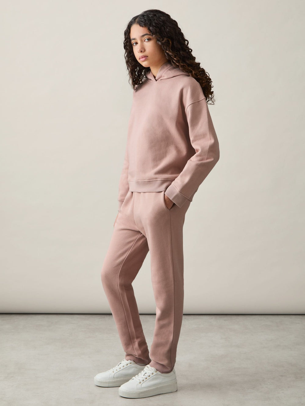 9-13 yrs Cotton-Blend Hoodie And Joggers Set Mink | Children & Baby