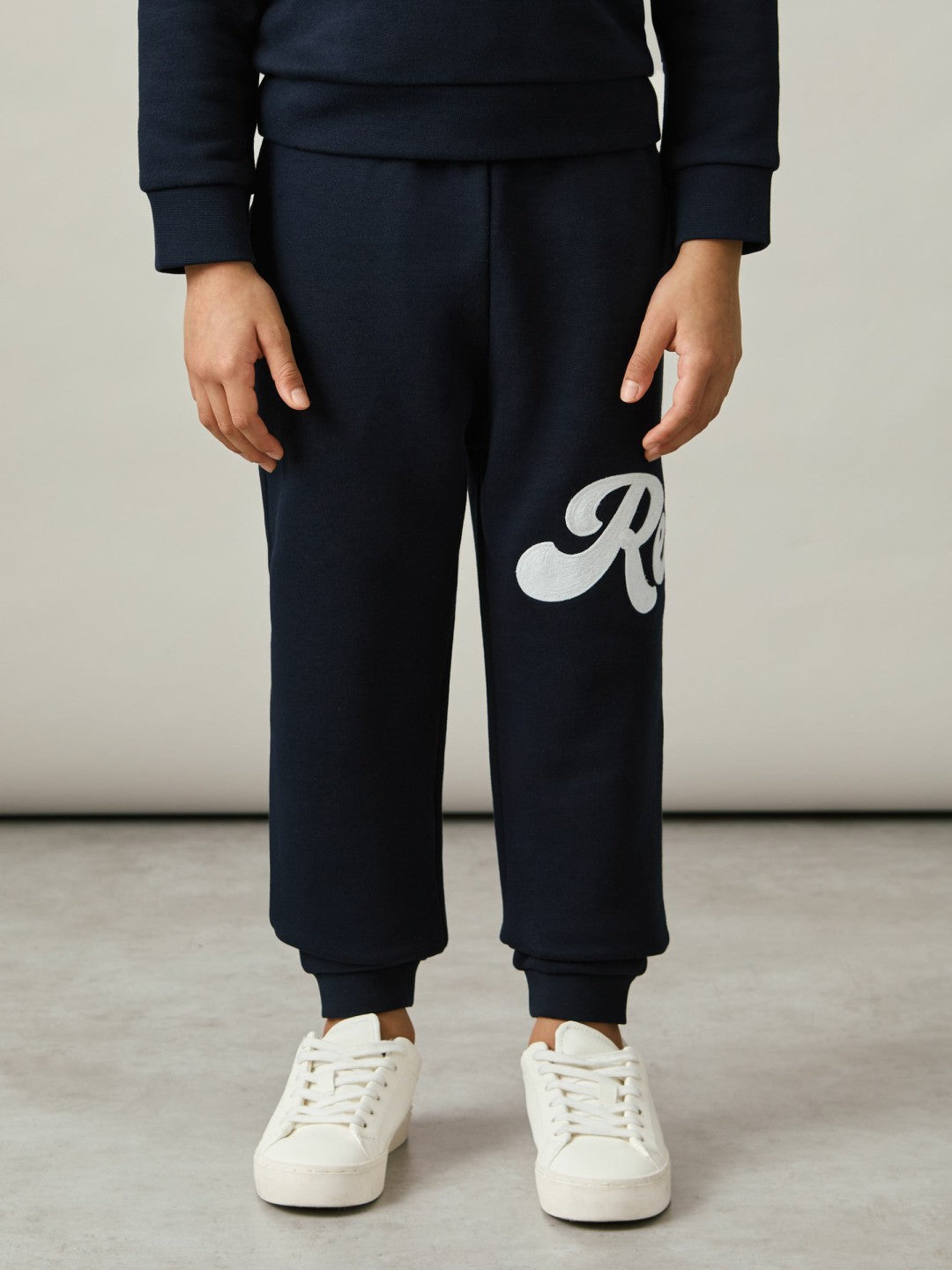 13-14 yrs Cotton-Blend Logo Script Joggers Navy | Children & Baby
