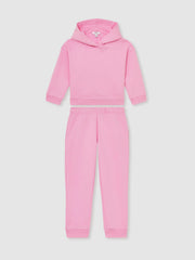 9-13 yrs Cotton-Blend Hoodie And Joggers Set Bright Pink | Children & Baby