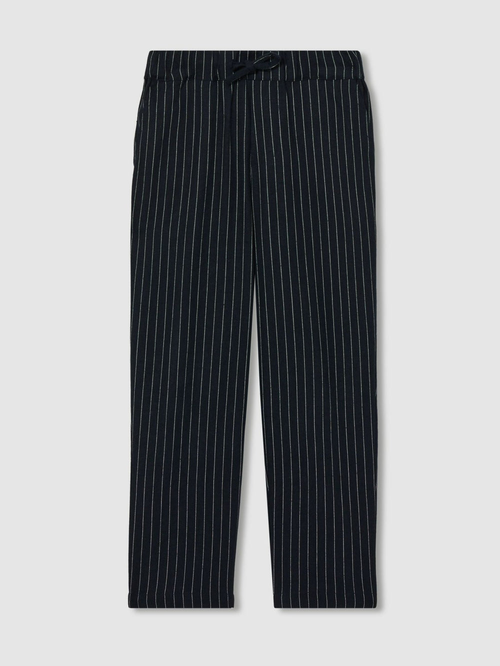 Linen-Blend Drawstring Trousers Navy Stripe | Children & Baby