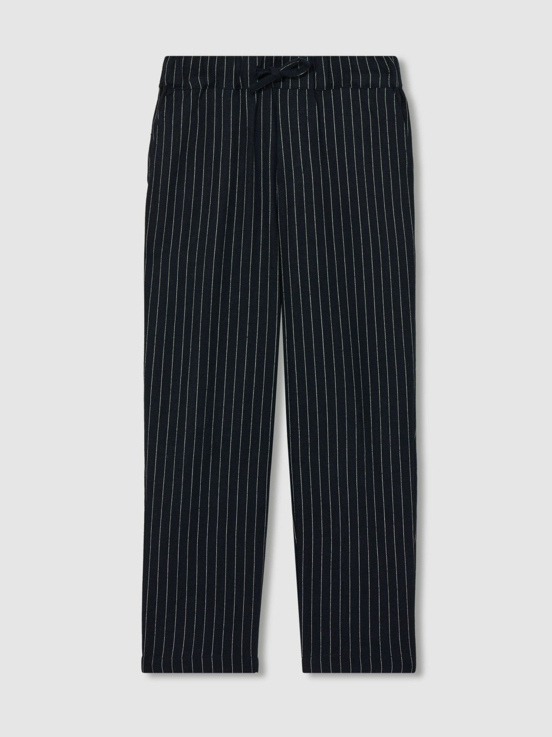 Linen-Blend Drawstring Trousers Navy Stripe | Children & Baby