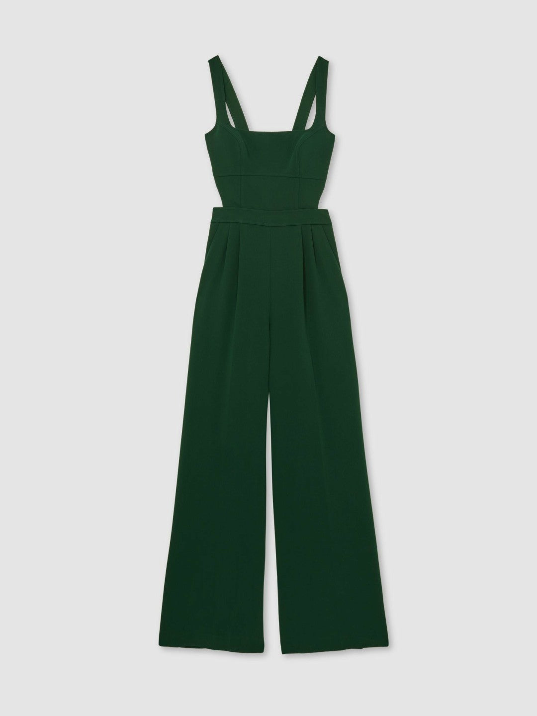 Wide-Leg Cut-Out Jumpsuit Green | Women