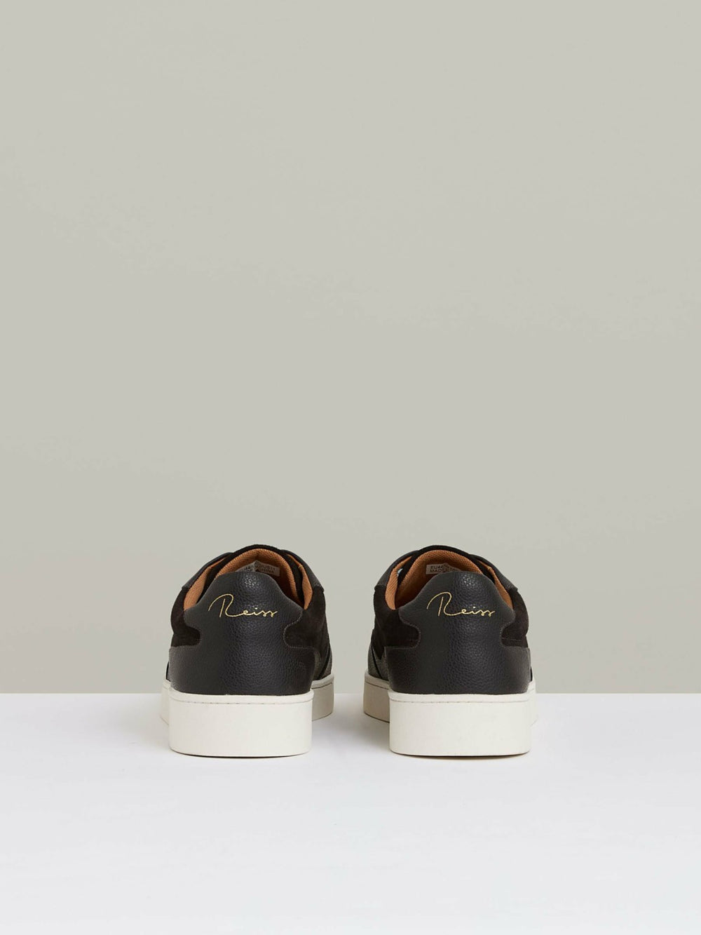 Leather Elasticated-Lace Trainers Espresso Brown | Men
