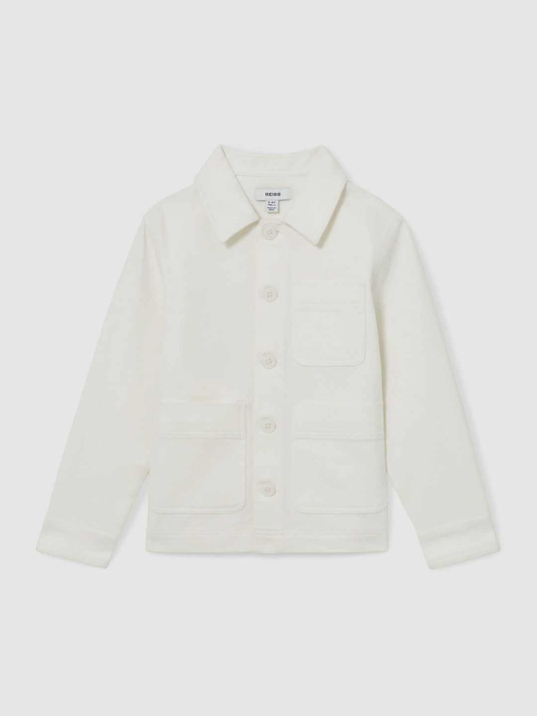 Cotton-Blend Work Jacket Off White | Children & Baby