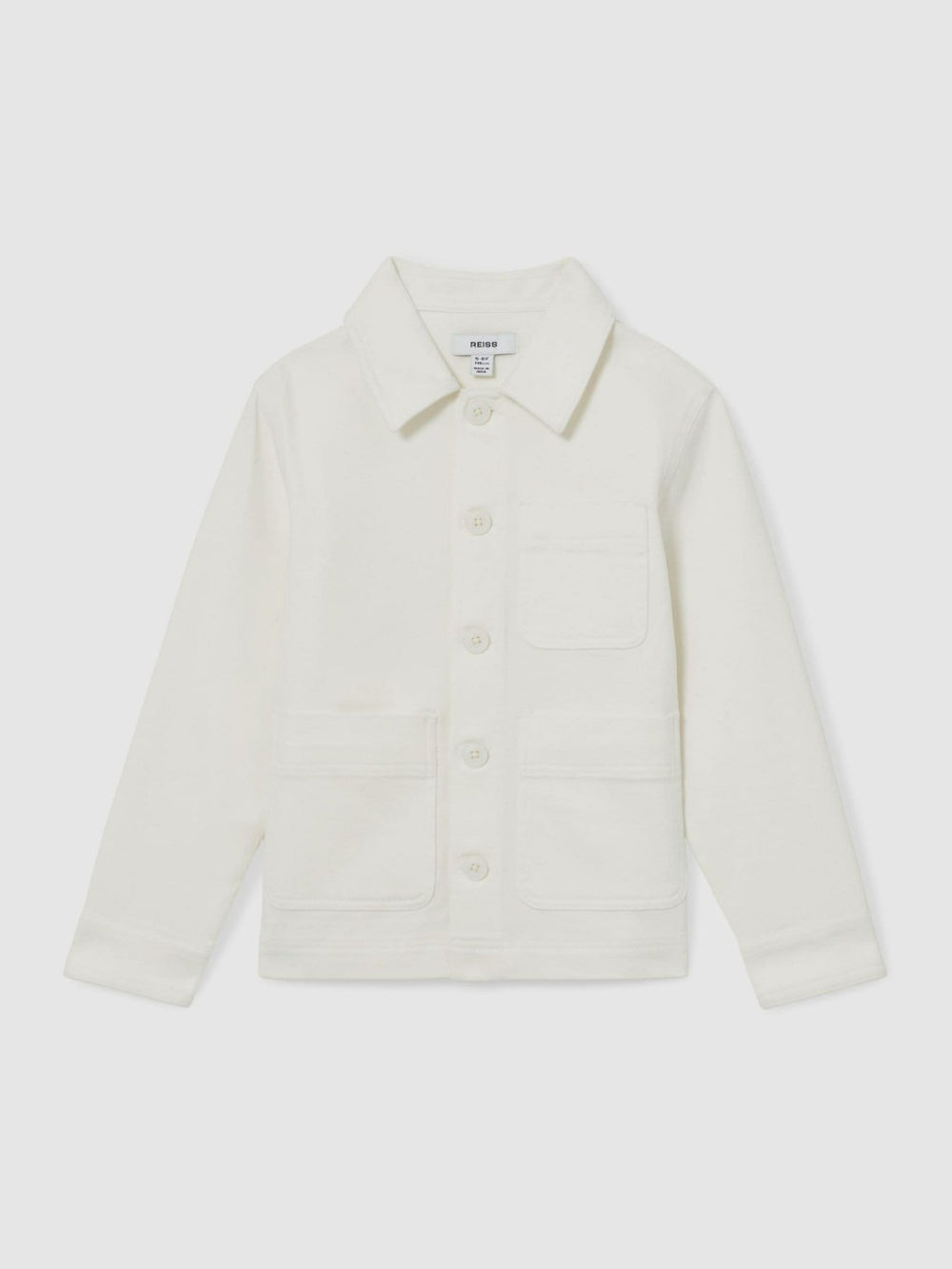 Cotton-Blend Work Jacket Off White | Children & Baby
