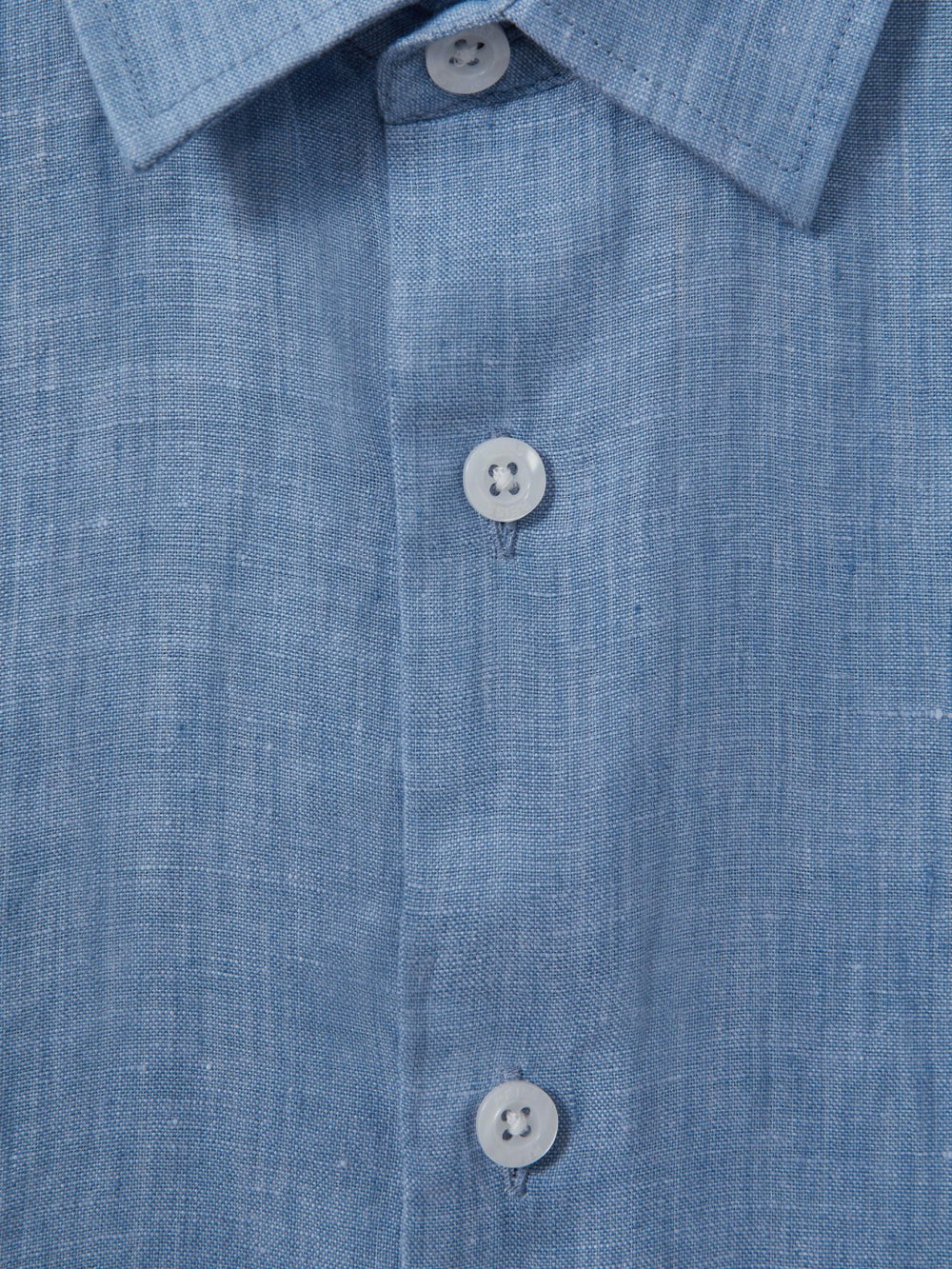 9-13 yrs Short Sleeve Linen Shirt Sky Blue | Children & Baby
