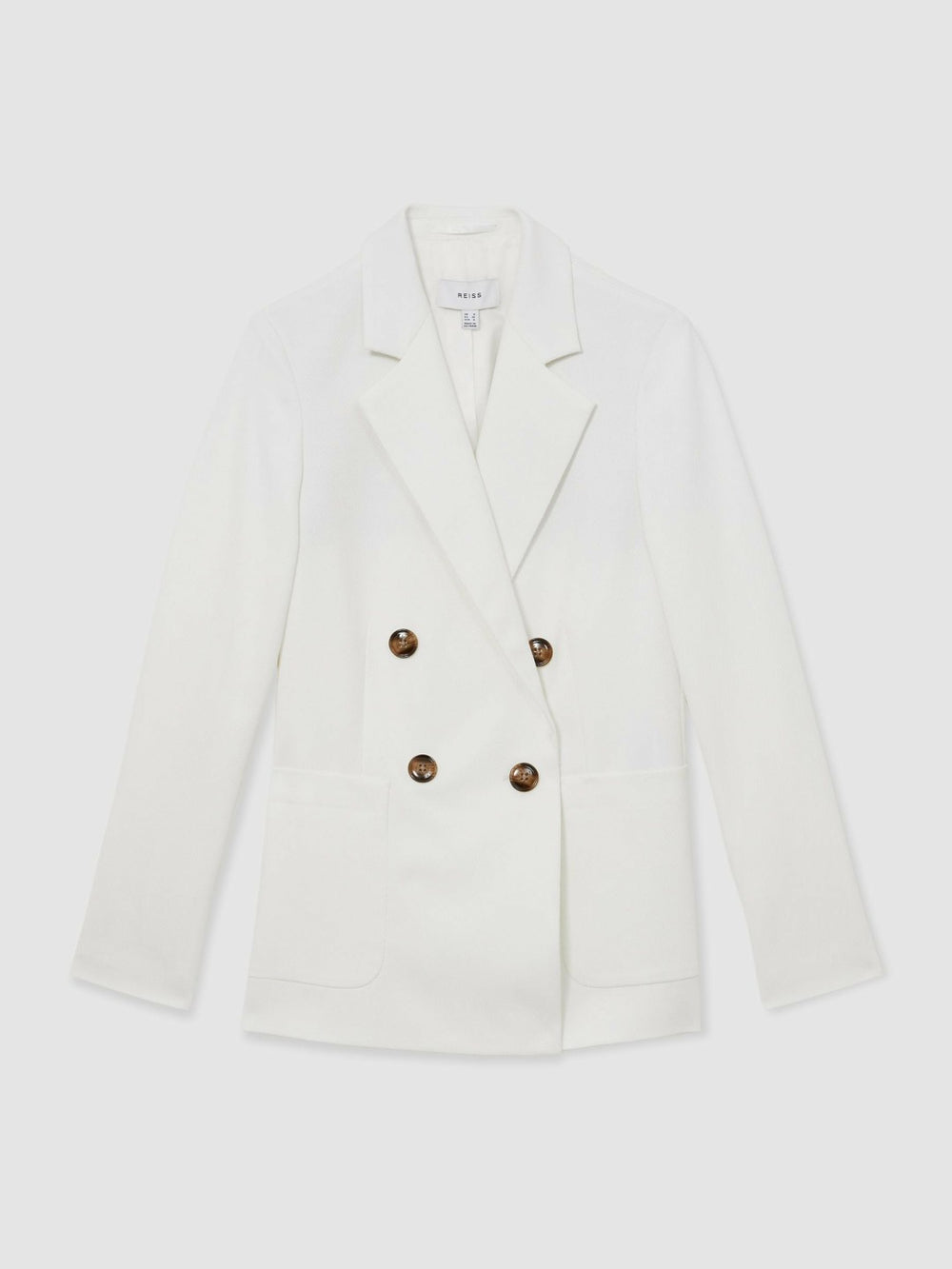 Double-Breasted Notch-Lapel Blazer White | Women
