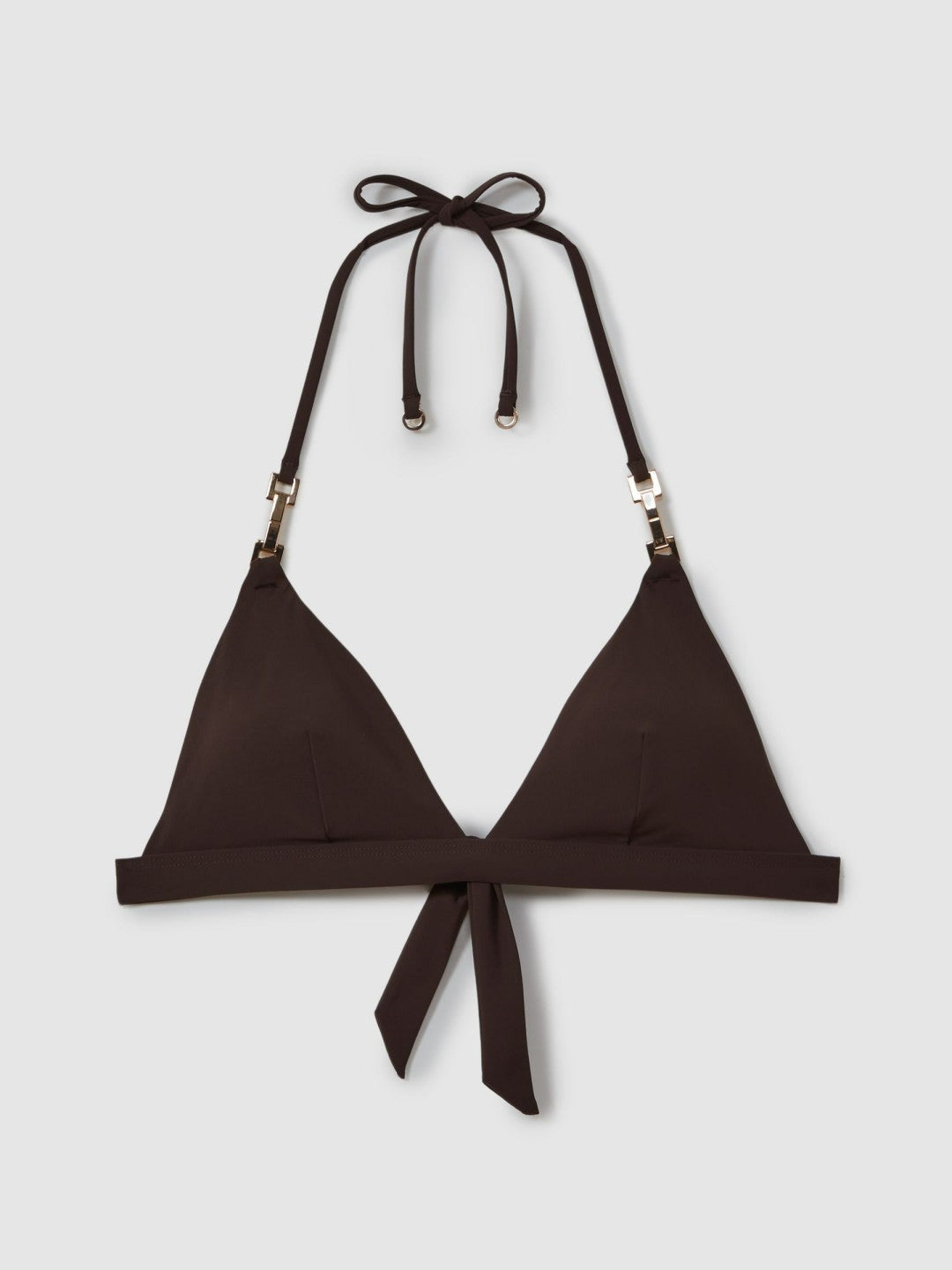 Triangle Halter Neck Bikini Top Chocolate | Women