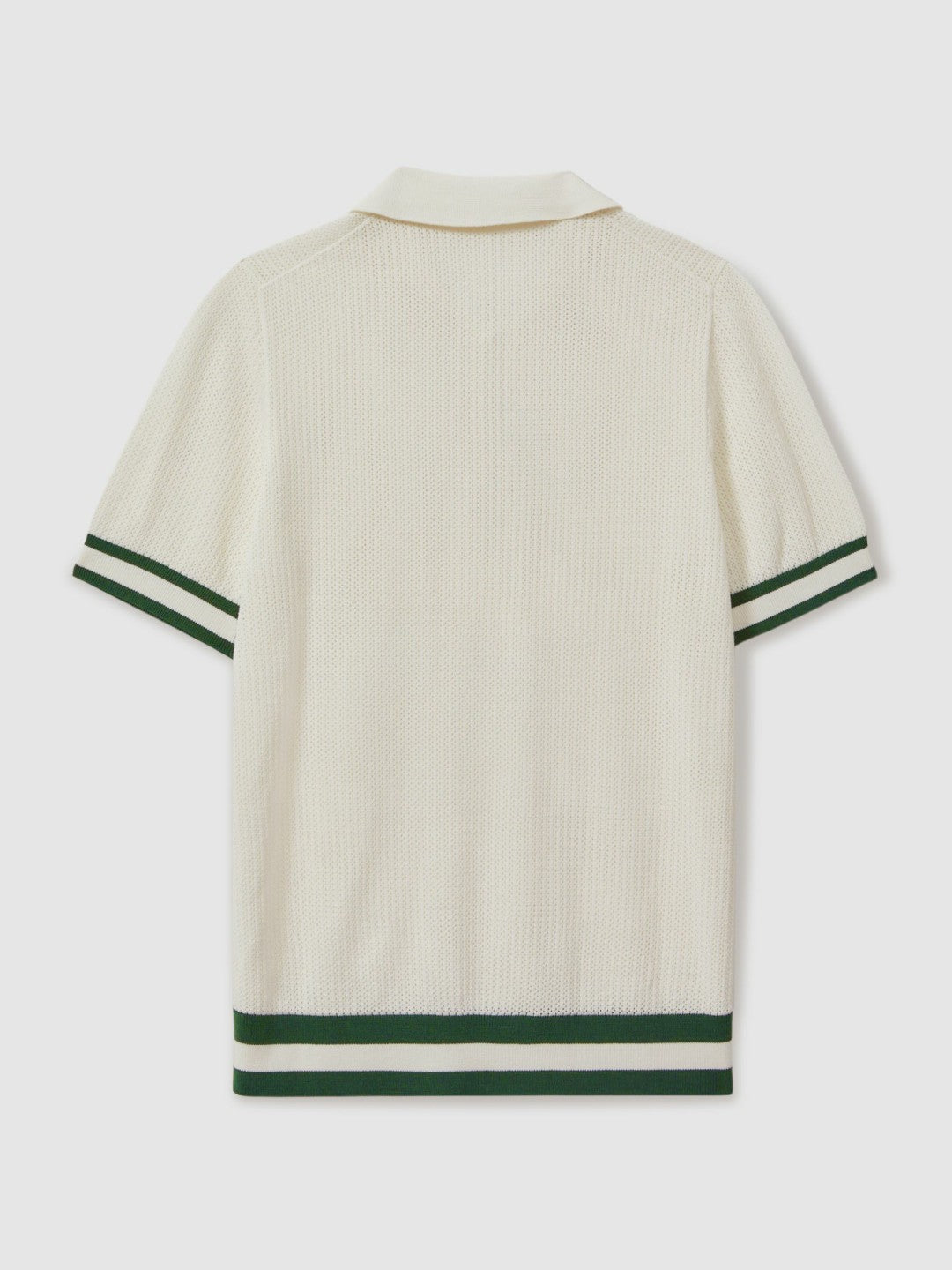 | Ché Knitted Half-Button Polo Shirt White | Men