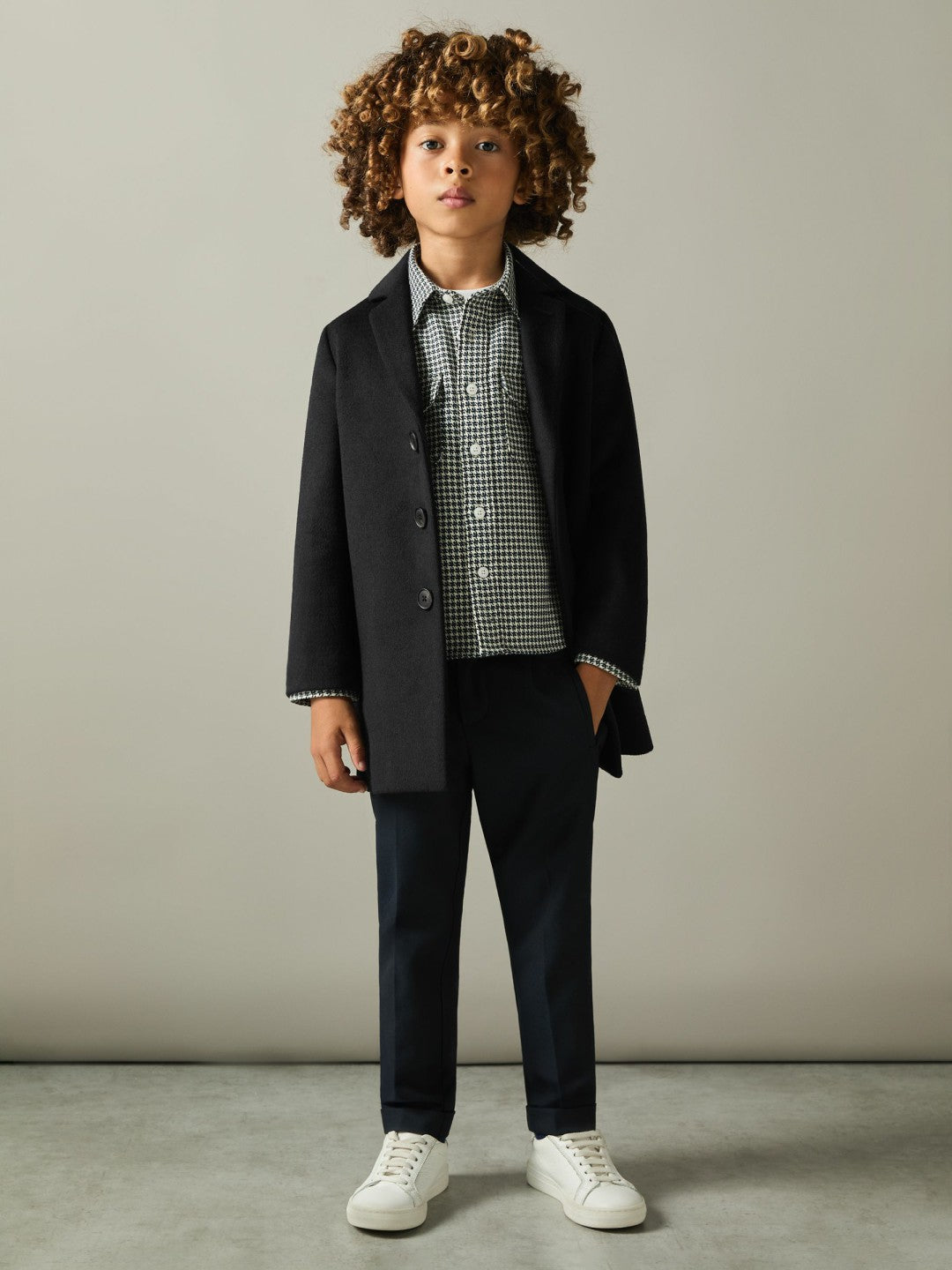 3-9 yrs Single Breasted Overcoat Navy | Children & Baby
