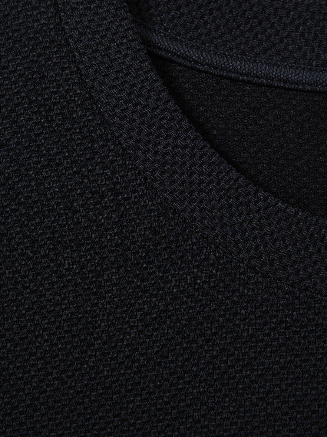 Textured Crew-Neck T-Shirt Navy | Men