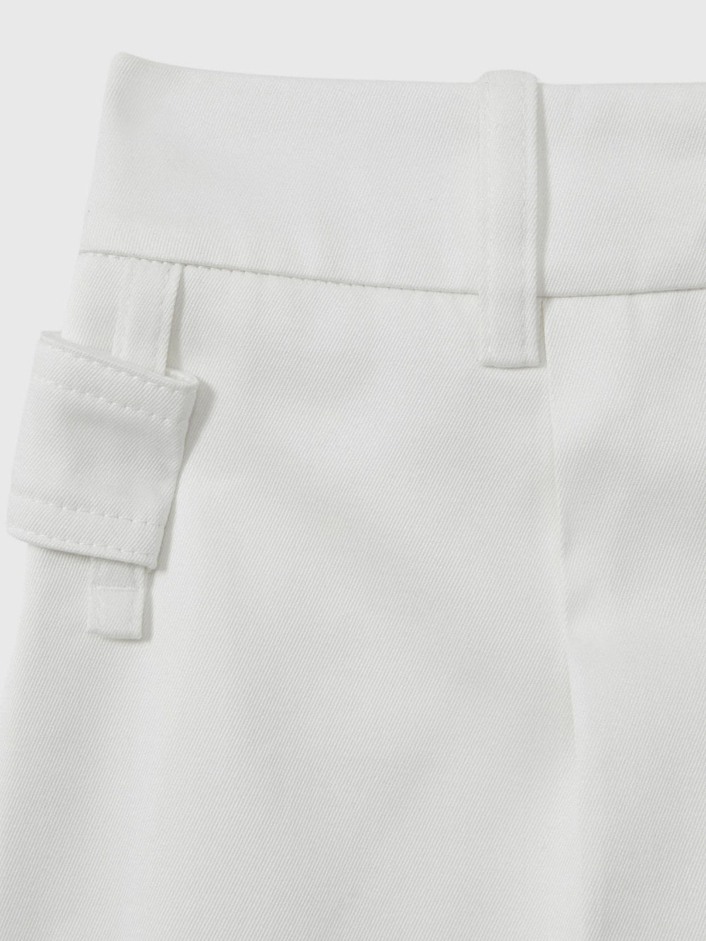 Cotton Wide Leg Suit Trousers White | Women