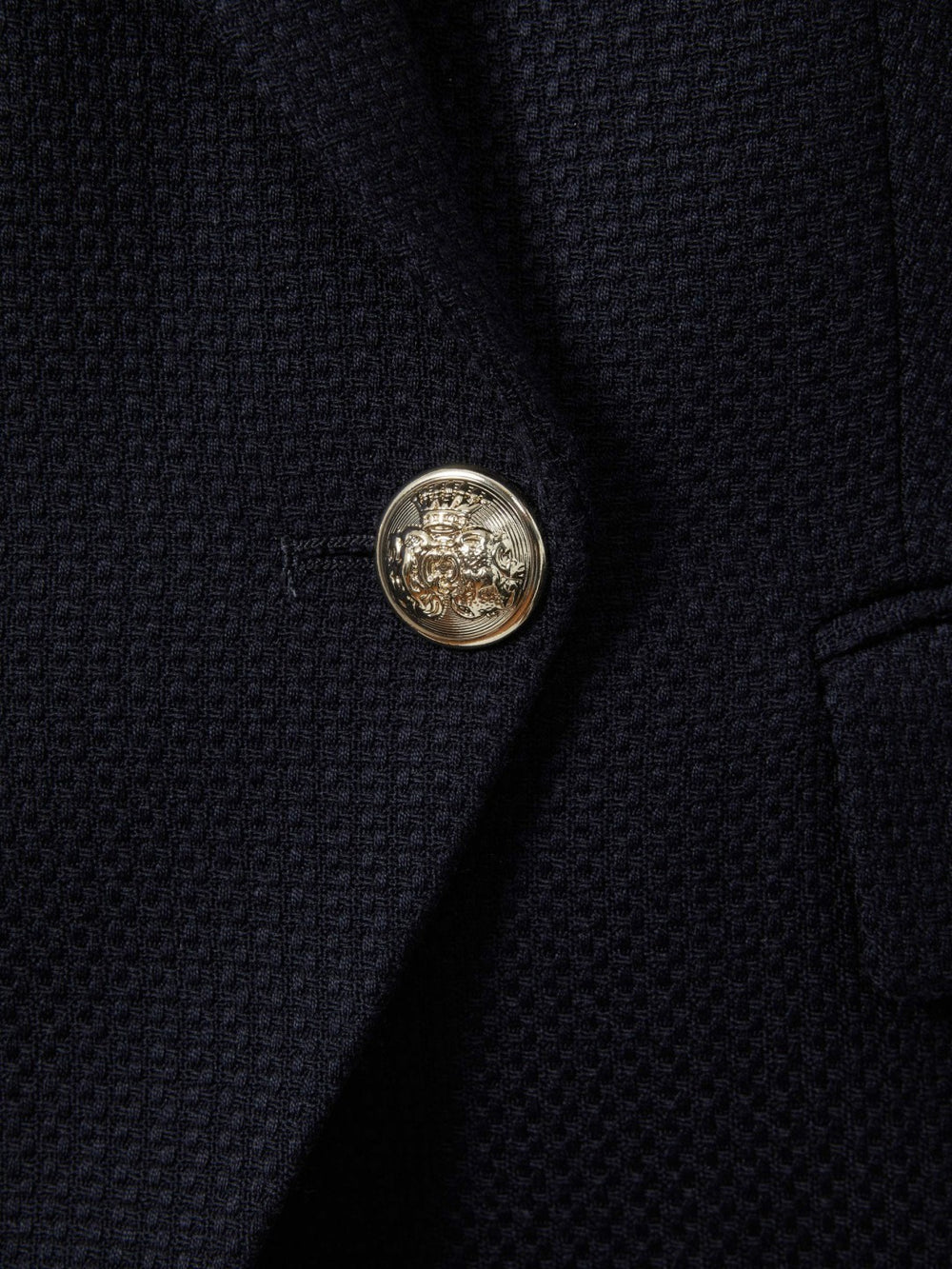 Tailored Fit Textured Double Breasted Blazer Navy | Women