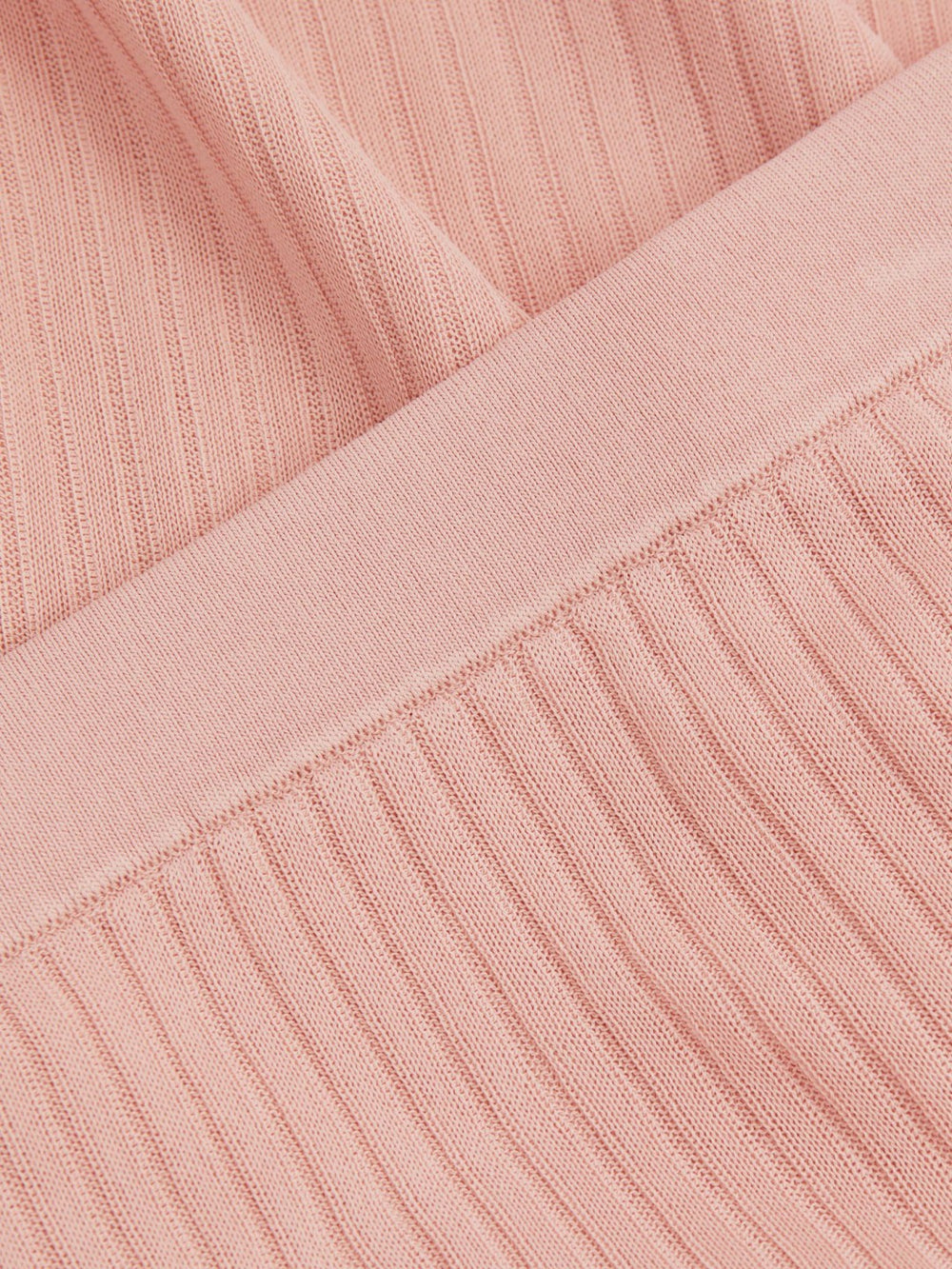 Carrie Pink Anna Quan Sheer Ribbed Knitted Midi Skirt Pink | Women
