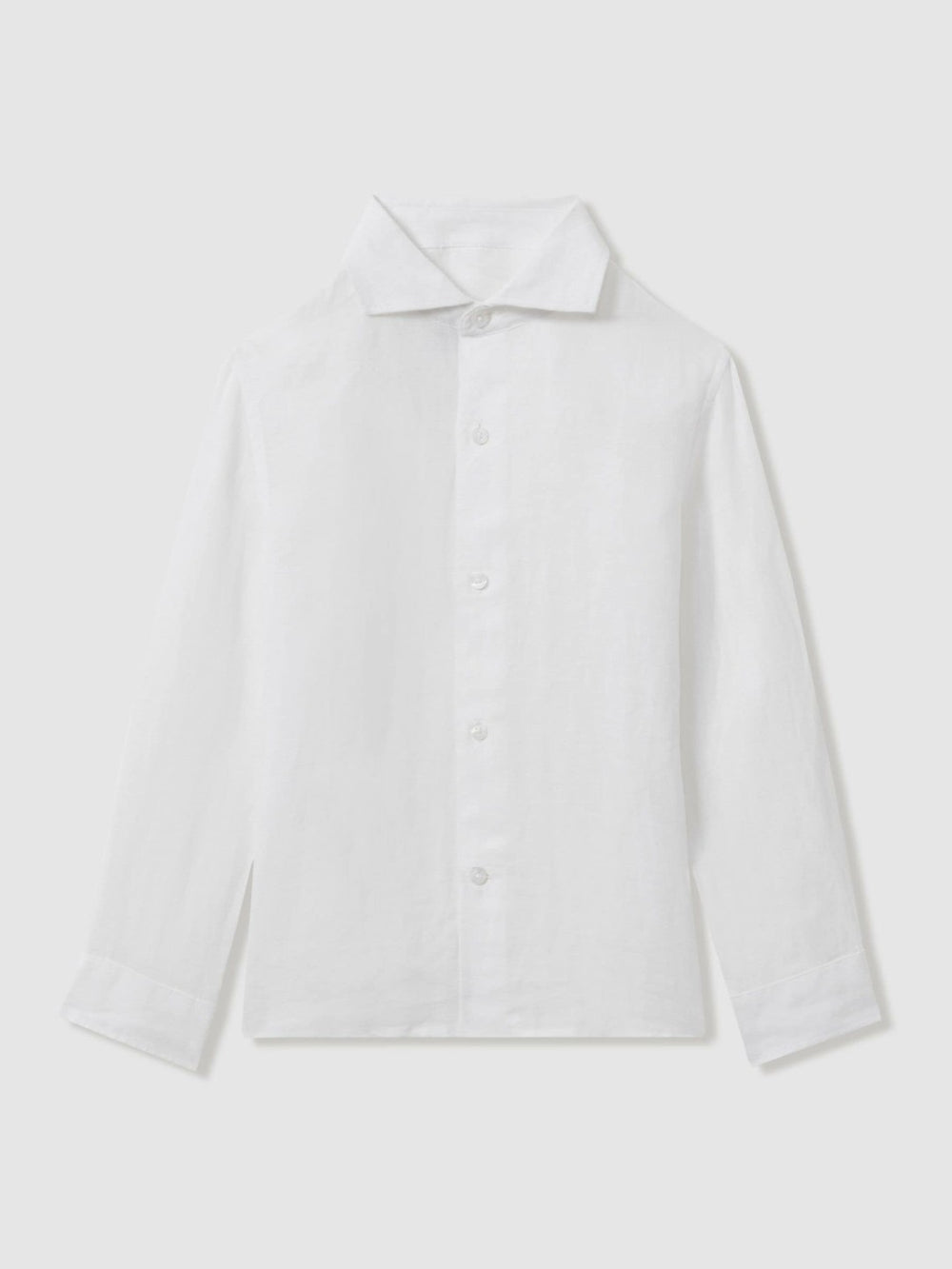 9-13 yrs Linen Cutaway Collar Shirt White | Children & Baby