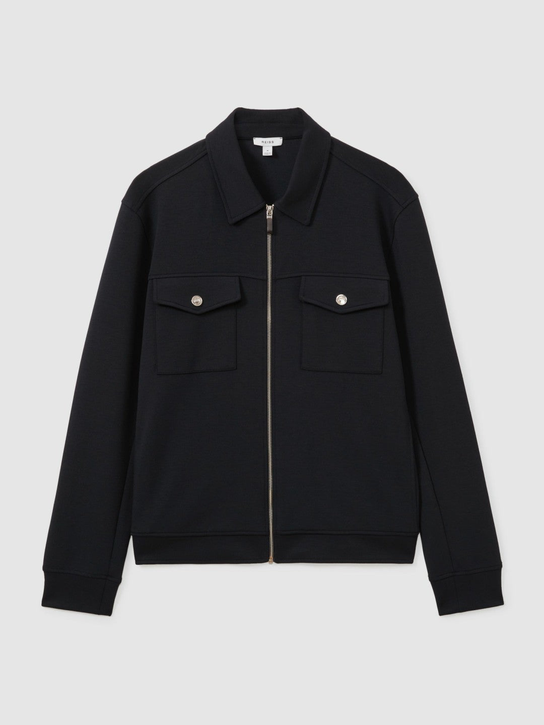 Interlock Jersey Zip-Through Jacket Navy Blue | Men