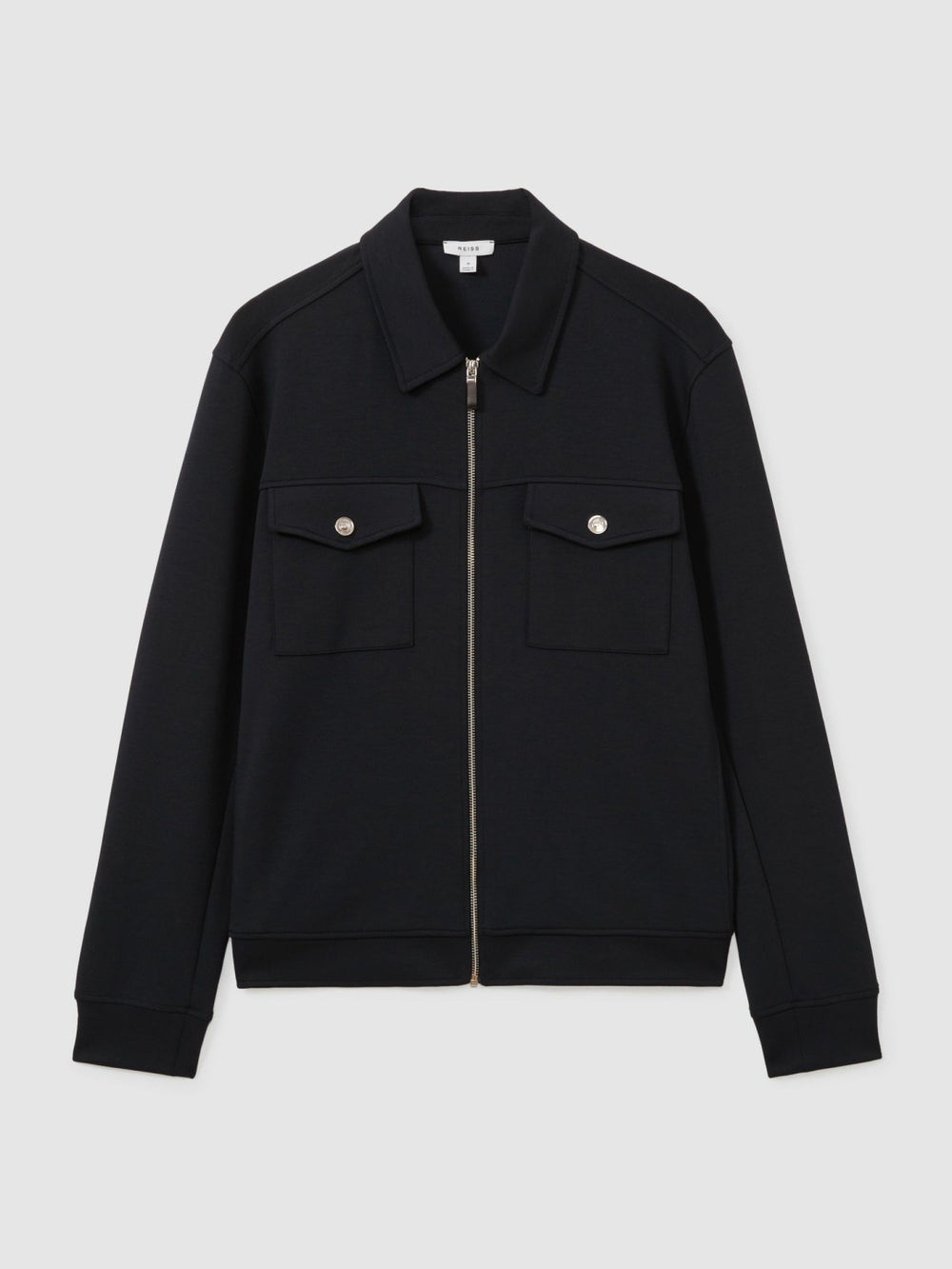 Interlock Jersey Zip-Through Jacket Navy Blue | Men