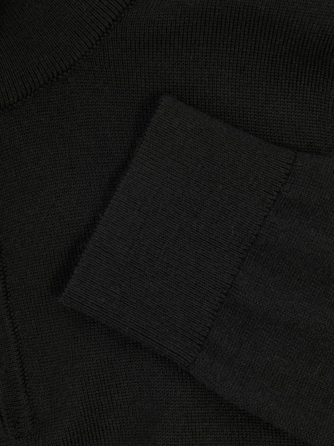 3-9 yrs Merino Wool Half-Zip Funnel Neck Jumper Black | Children & Baby