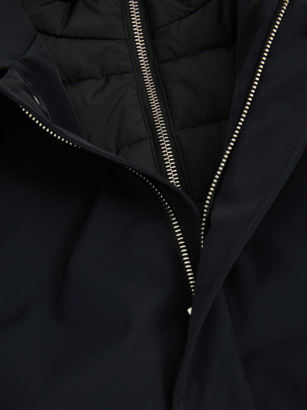 Hybrid Removable Funnel Neck Overcoat Navy | Men