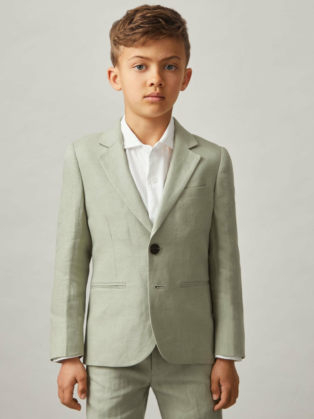 3-9 yrs Linen Single Breasted Blazer Apple | Children & Baby