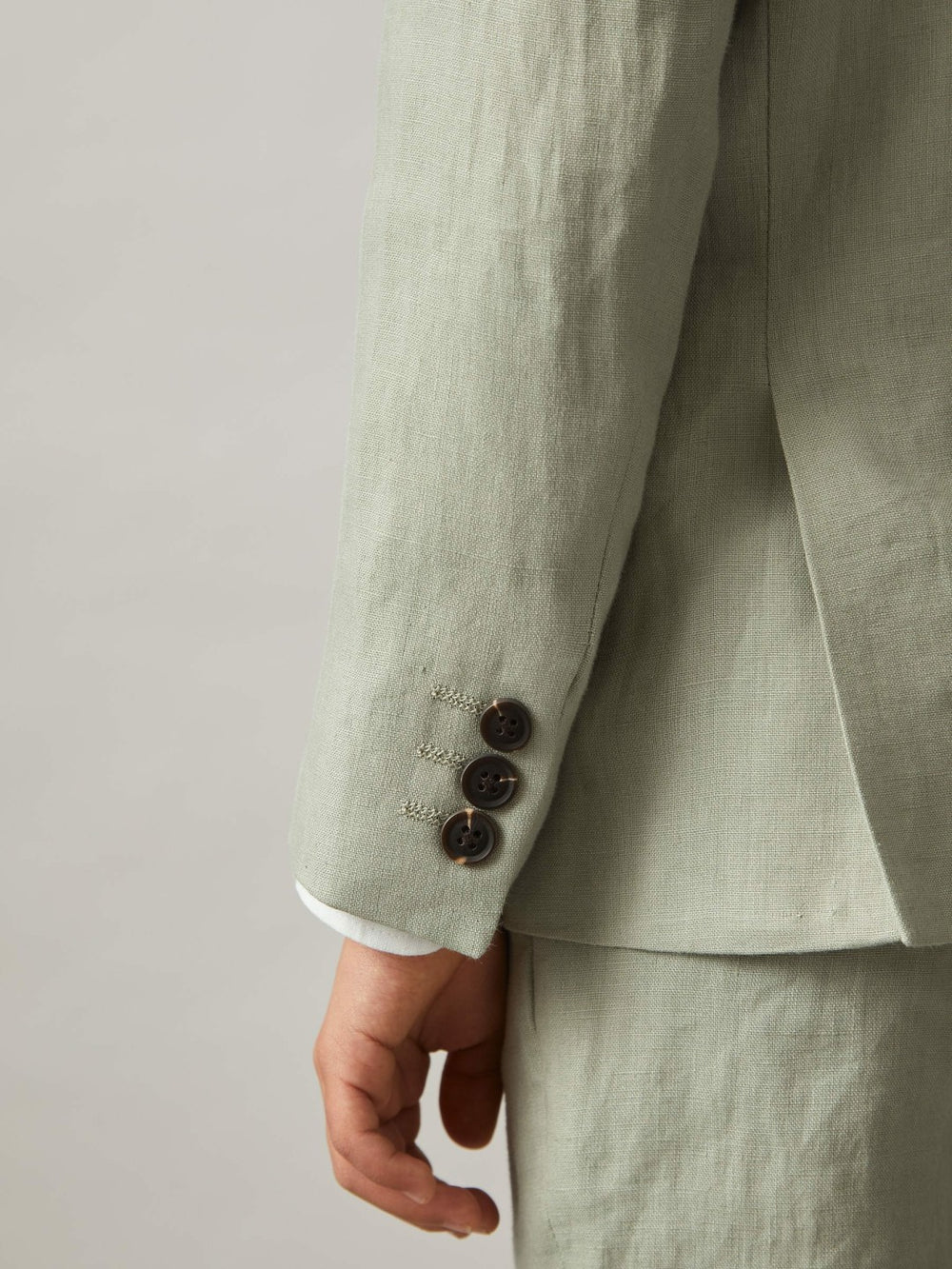 3-9 yrs Linen Single Breasted Blazer Apple | Children & Baby