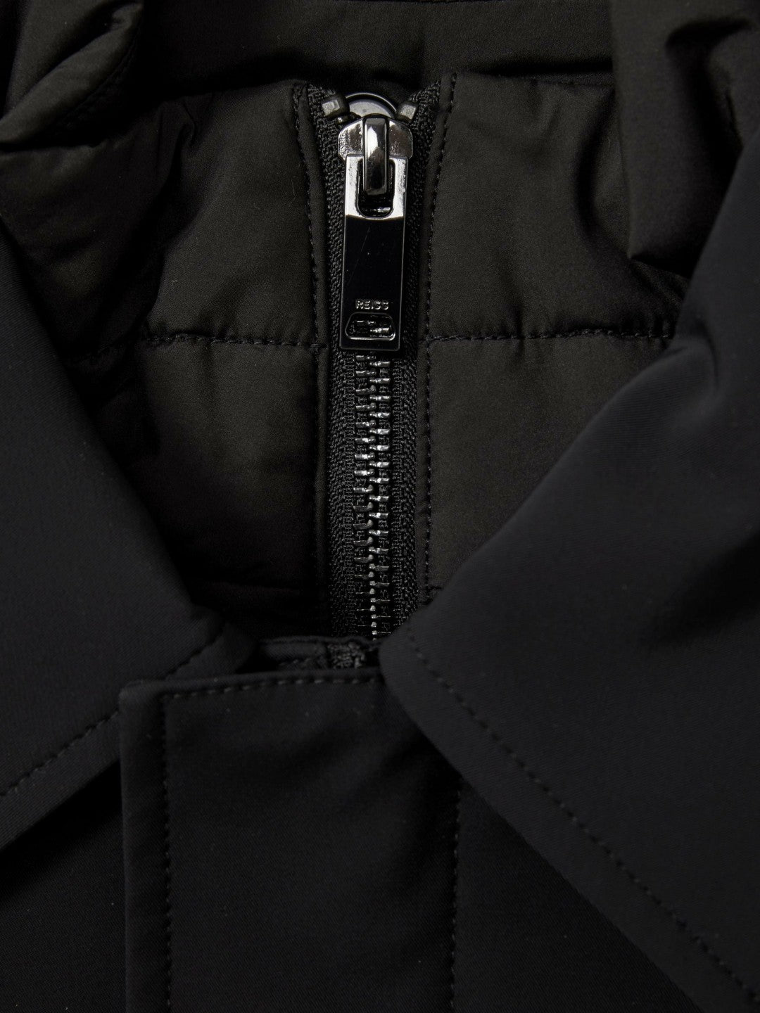 Hybrid Removable Funnel Neck Overcoat Black | Men