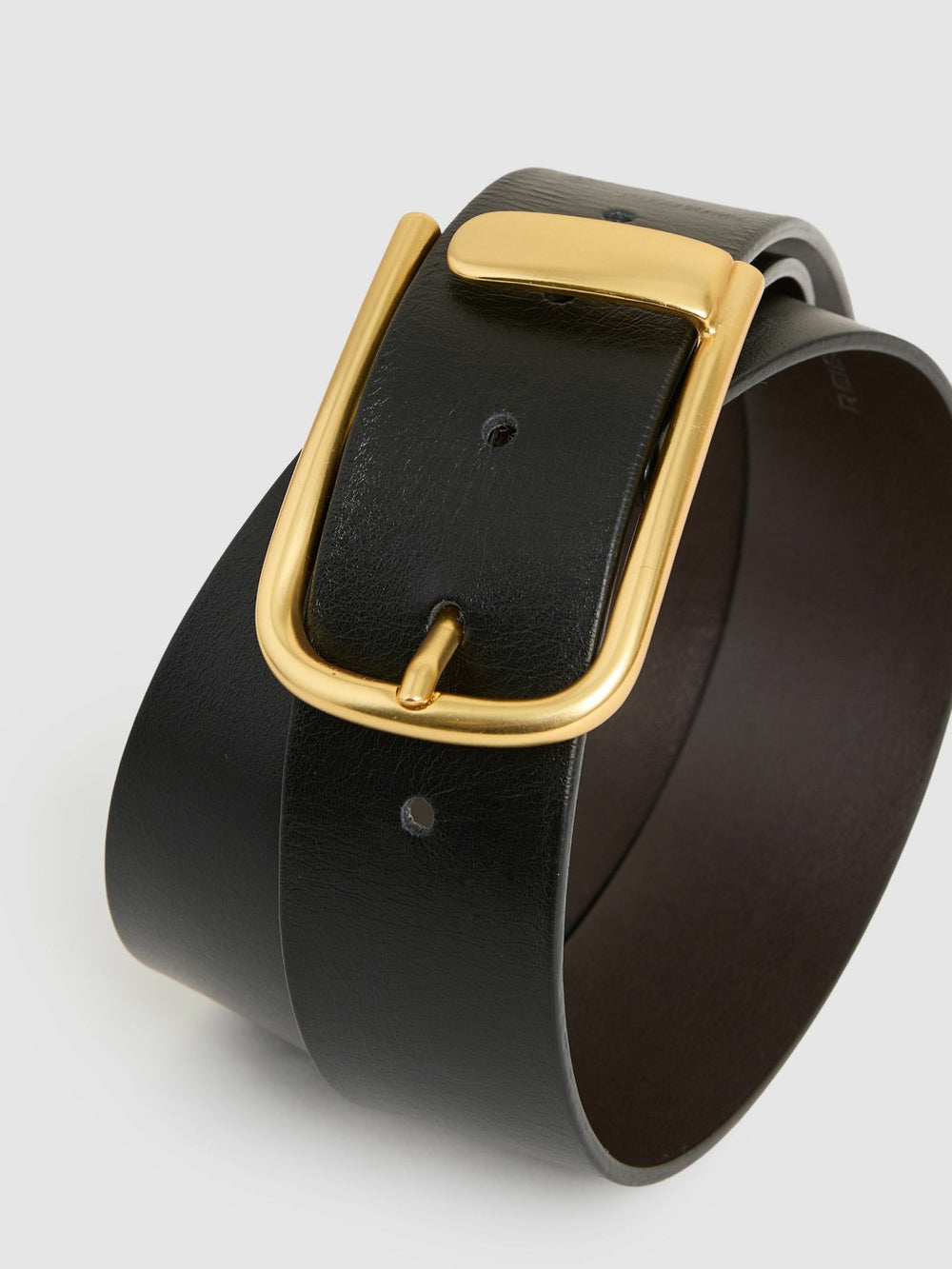 Leather Half Keeper Belt Black | Women