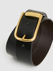 Leather Half Keeper Belt Black | Women