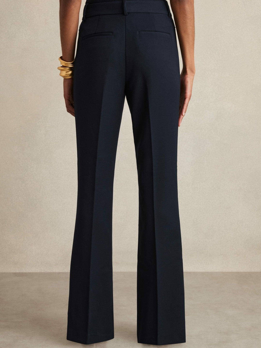 Flared Suit Trousers Navy | Women