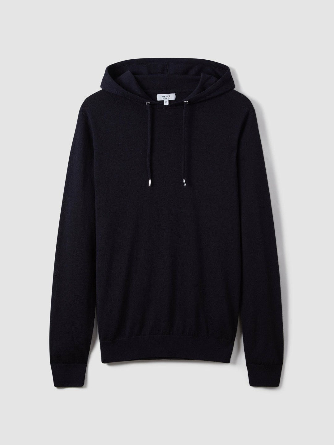 Merino Wool Drawstring Hoodie Navy | Men