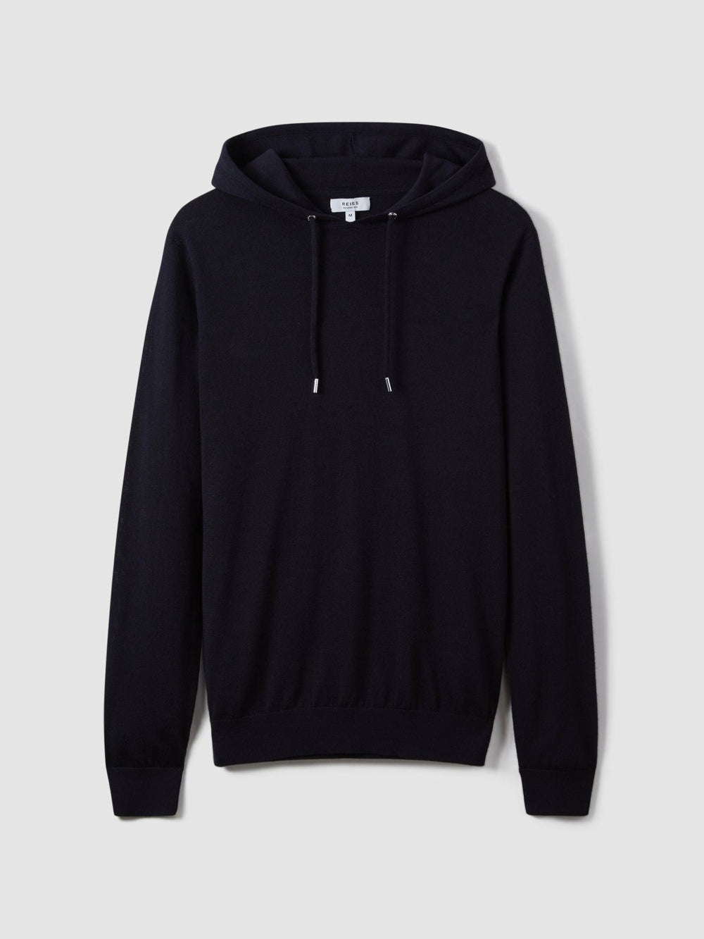 Merino Wool Drawstring Hoodie Navy | Men