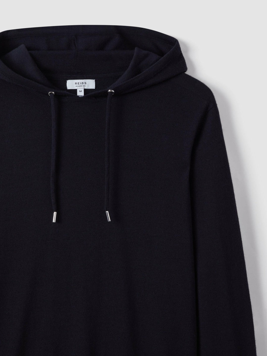 Merino Wool Drawstring Hoodie Navy | Men