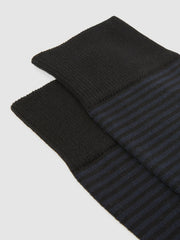 Striped Socks Black/Navy | Men