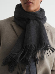 Wool and Cashmere Scarf Charcoal | Men