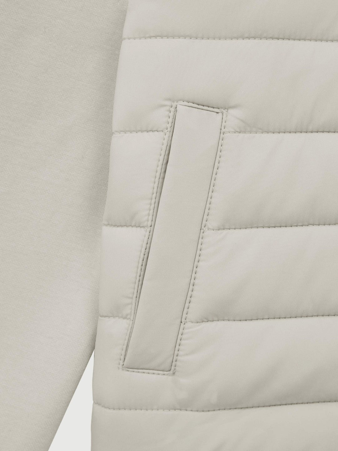 3-9 yrs Funnel Neck Quilted Hybrid Jacket Stone | Children & Baby