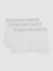 Three Pack Cotton Boxers White | Men