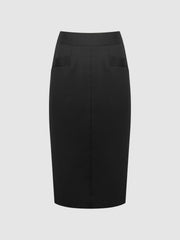 Petite Tailored Pencil Skirt Black | Women