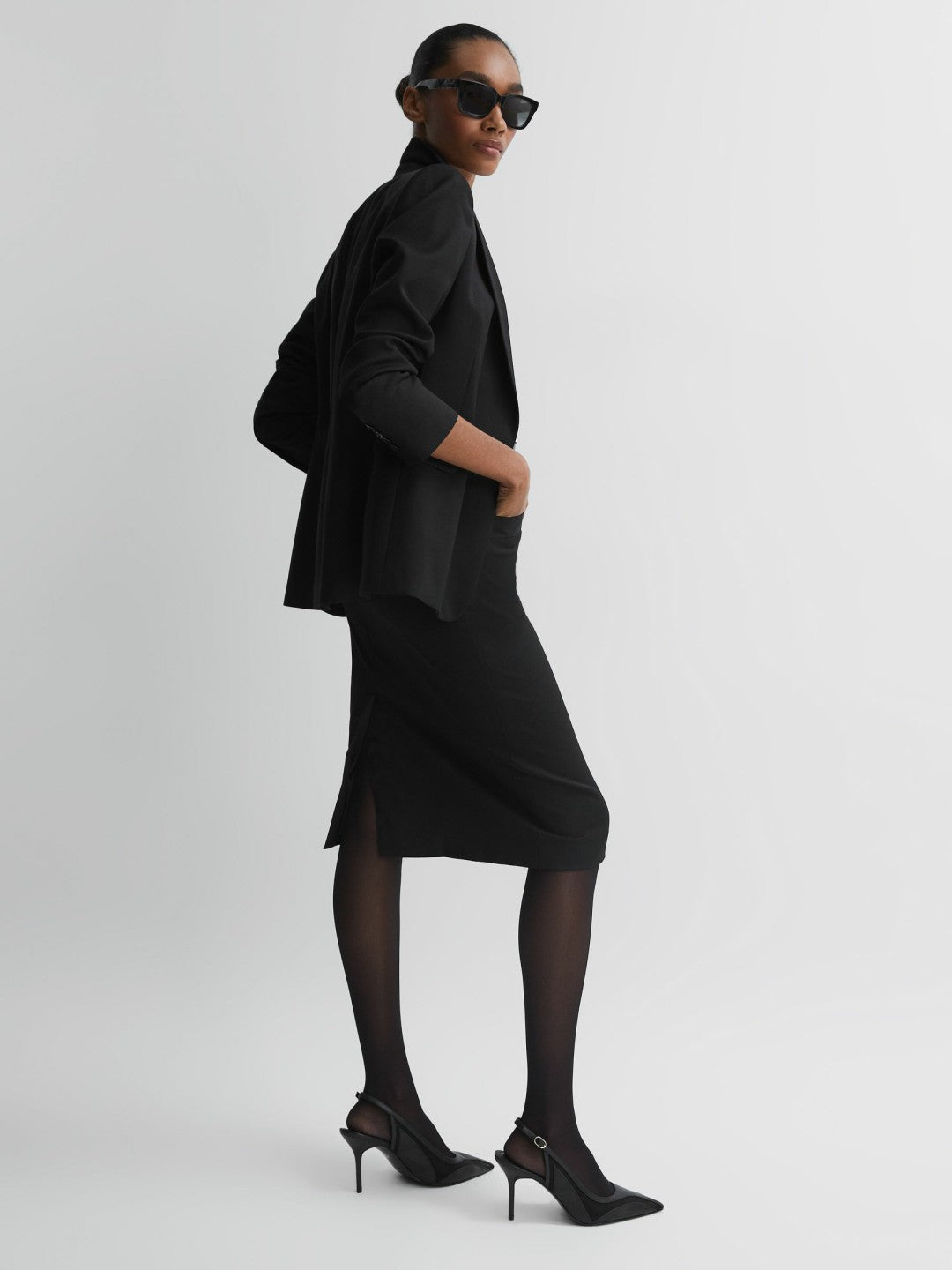 Petite Tailored Pencil Skirt Black | Women