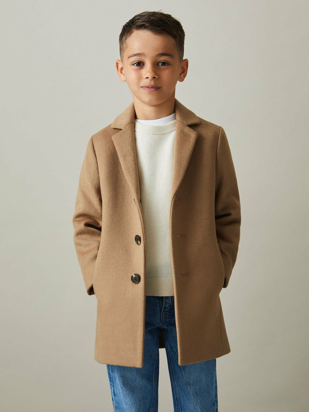 13-14 yrs Single Breasted Overcoat Camel | Children & Baby