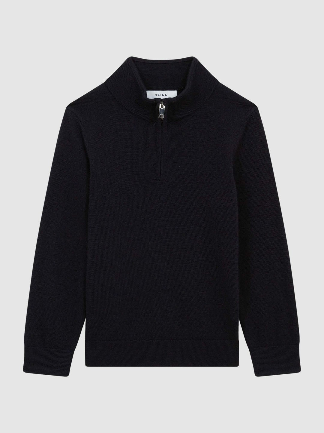 3-9 yrs Merino Wool Zip-Neck Jumper Navy | Children & Baby