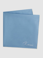 Plain Silk Pocket Square Soft Blue | Men