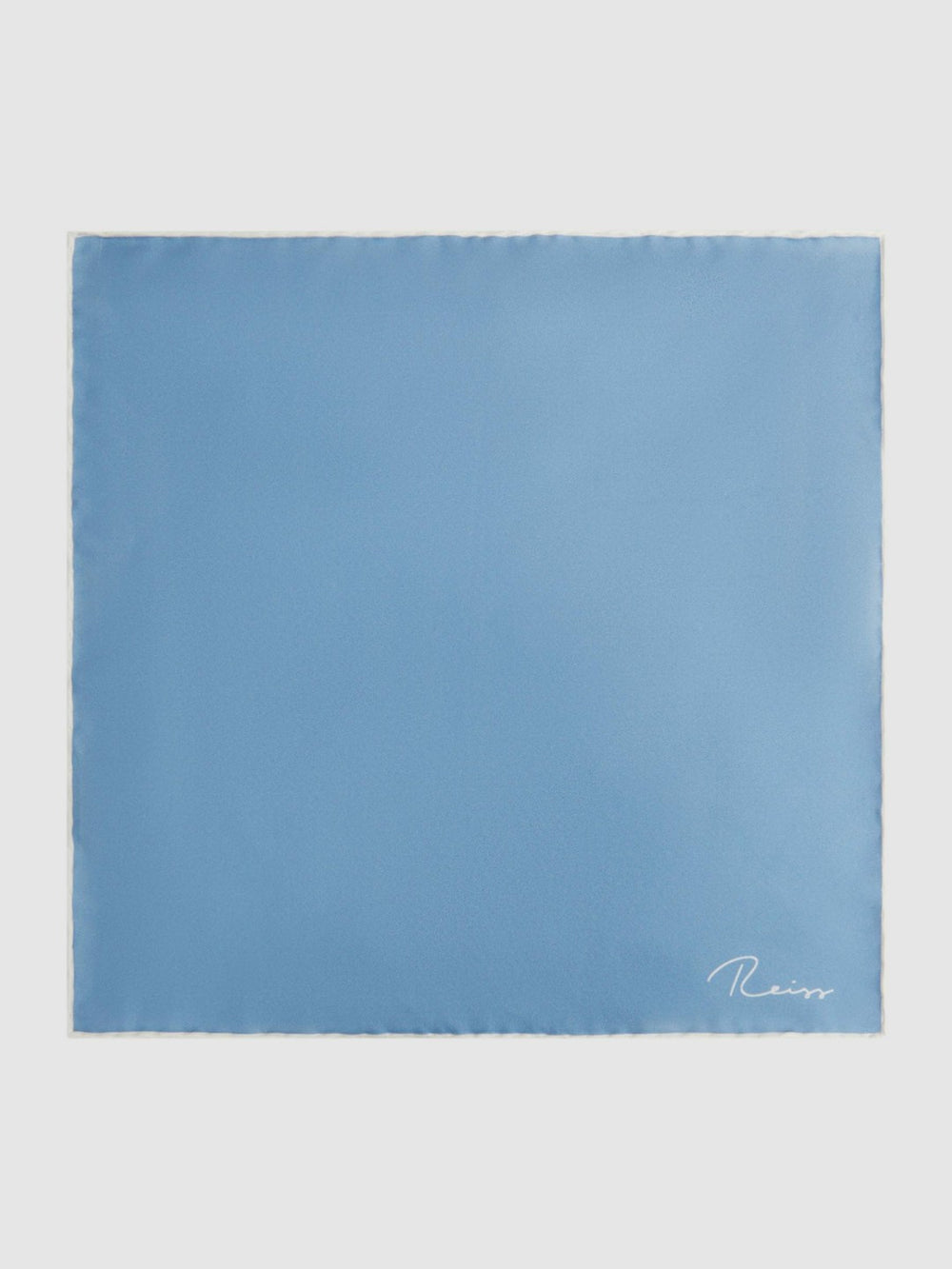 Plain Silk Pocket Square Soft Blue | Men
