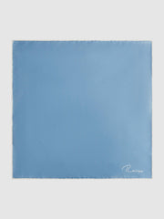Plain Silk Pocket Square Soft Blue | Men