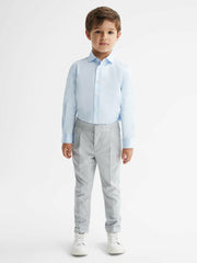 4-9 yrs Slim-Fit Cotton Shirt Soft Blue | Children & Baby