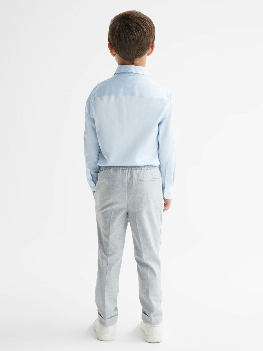 4-9 yrs Slim-Fit Cotton Shirt Soft Blue | Children & Baby