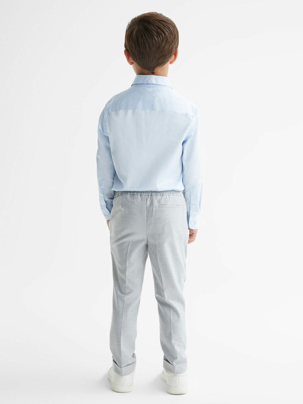 4-9 yrs Slim-Fit Cotton Shirt Soft Blue | Children & Baby