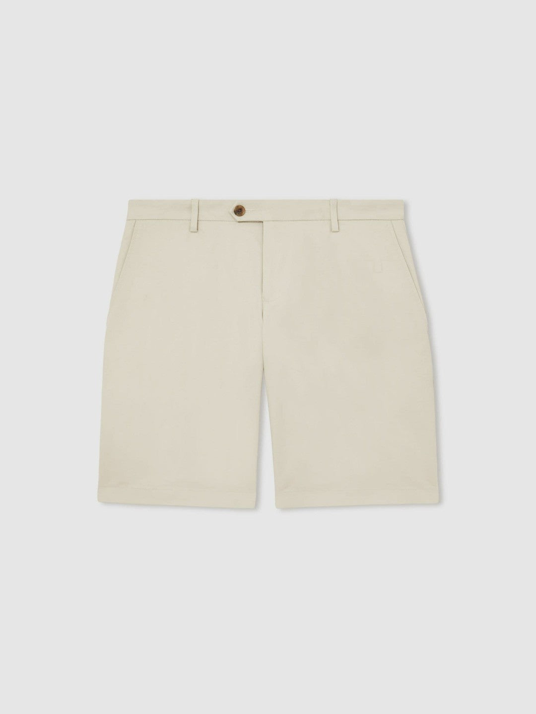 Cotton Chino Shorts With Stretch Stone | Men