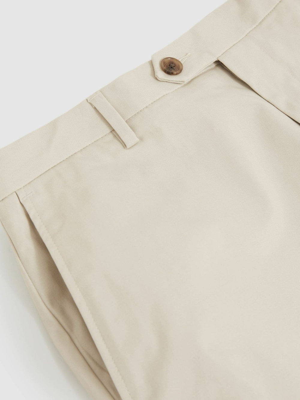 Cotton Chino Shorts With Stretch Stone | Men