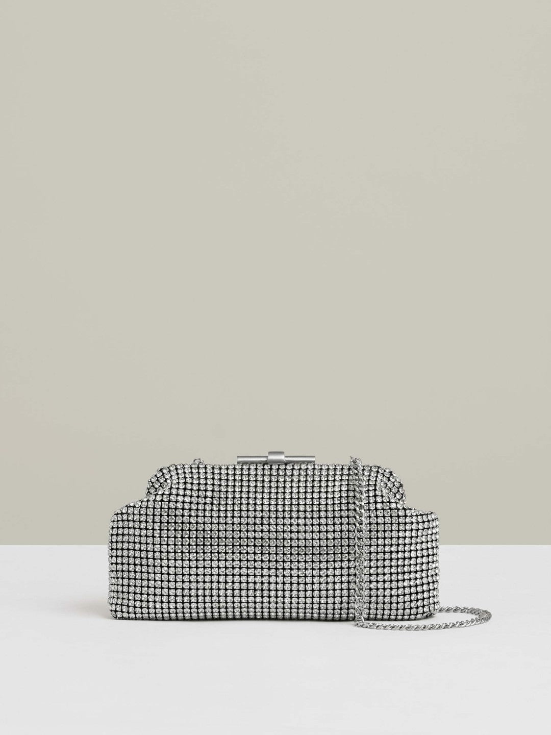 Embellished Clutch Bag Silver | Women